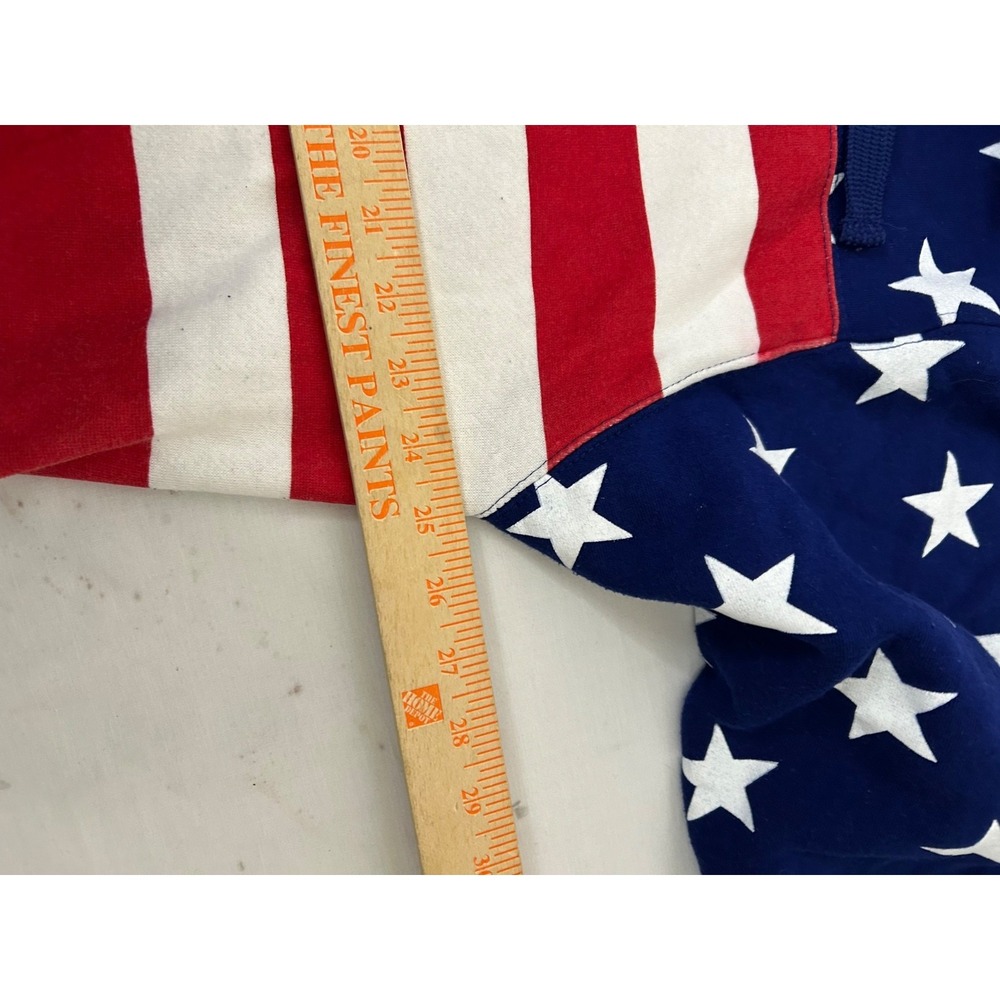Joe's Washington DC American Red White Blue Flag USA Hands Through Hoodie Sz XL - Picture 5 of 9